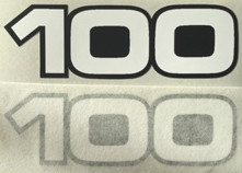 Yamaha rs100 side panel decals - panel,