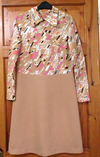 Vintage mod 60s crimplene - /,