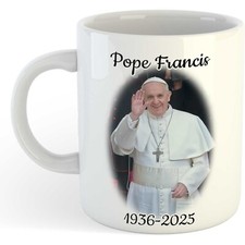 11oz Ceramic Mug - Pope Francis Wave - The Pope Novelty Gift Memorabilia