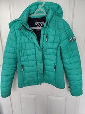 Ladies Superdry quilted jacket with hood - 14