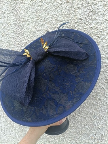 Navy wedding hat - , without
