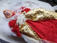 Angel Tree topper - Gold Colour - Porcelain Head and Hands