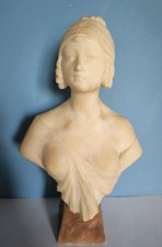 Antique alabaster bust - bust, a