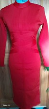 Red Bandage Fitted Dress