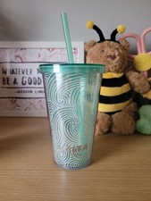 COSTA COFFEE GREEN MINT SWIRL TRAVEL TUMBLER 2023 570ML