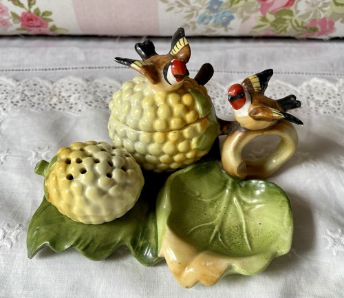 Rare vintage birds berries - birds,