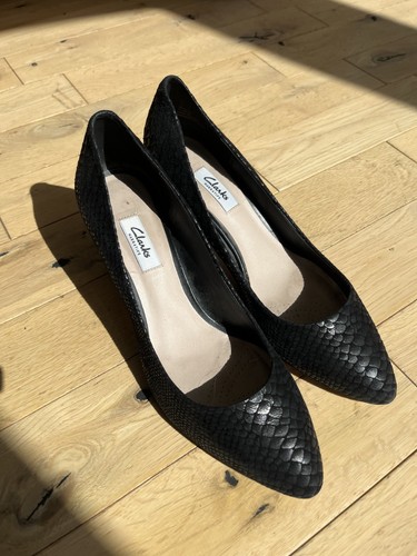 Clarks women black snake - women's,