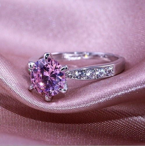 Round cut pink sapphire - round,