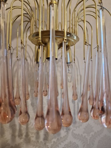 Vintage brass and - , glass
