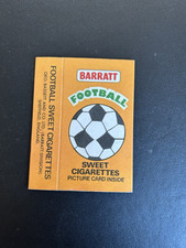 Barratt / Bassett 1979 Football - Empty Sweet Cigarette Packet / Box (hull Only)