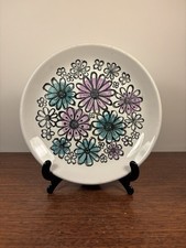 Vintage 60s 70s Biltons Retro Flower Power Staffordshire Ironstone Cake Plate