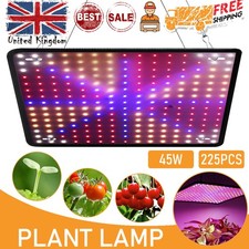 225 LED Grow Light Full Spectrum Hydroponic Indoor Flower Veg Plant Lamp Panel