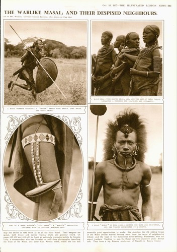 1937 antique print africa - antique,