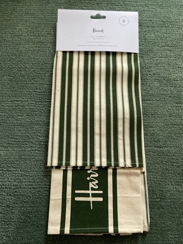 Harrods tea towel green - towel,