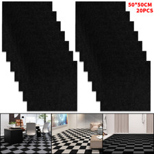 20pcs Carpet Tiles 50x50cm Carpet Floor Tiles Non-Slip Flooring Rugs for Home