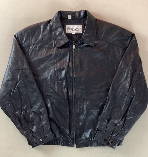Vintage leather bomber jacket - leather,