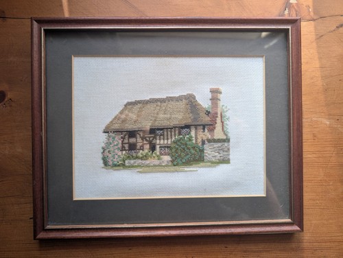 Vintage framed tapestry - vintage,