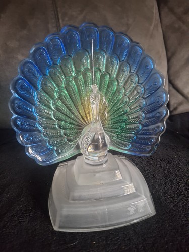 Glass peacock decorative - glass,