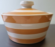 Rare TG Green BUTTERSCOTCH Cornish ware / cornishware Butter Dish, Judith Onions
