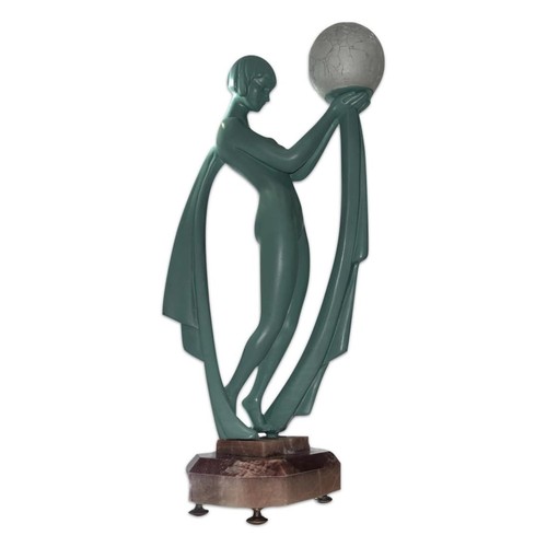 1930s art deco lady lamp - 1930s,