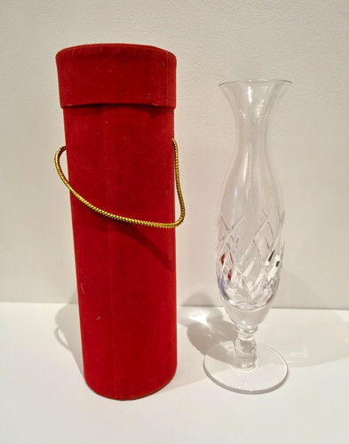 Crystal sevres bud vase - crystal,