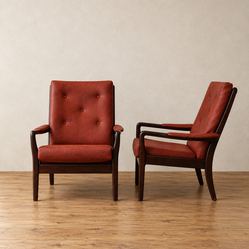 Parker knoll pair - pair, red