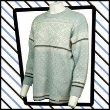 EISBAR Nordic SKI JUMPER/KNIT White/Blue UK Medium 423 Y