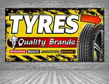 TYRES BANNER SALE FOR OUTDOOR USE WATERPROOF TYRE BANNERS WITH EYELETS PVC SIGN