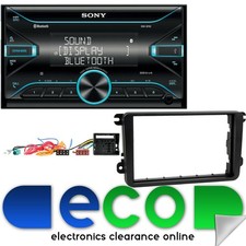 VW Golf MK6 SONY Double Din Bluetooth AUX MP3 iPhone USB Car Stereo & Fascia Kit