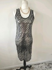 Womens Black Silver Sequin