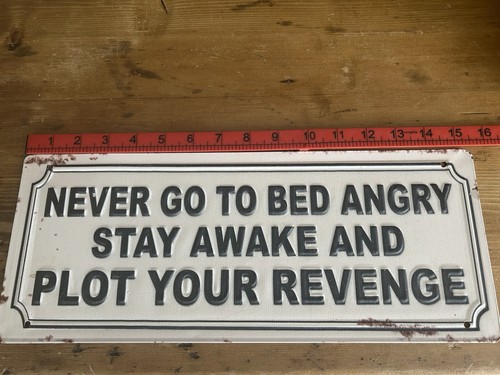 Metal sign plaque modern - plaque,