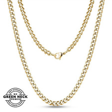 Mens Gold Stainless Steel Curb