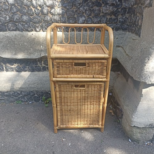 Vintage bamboo shelf unit - shelf,