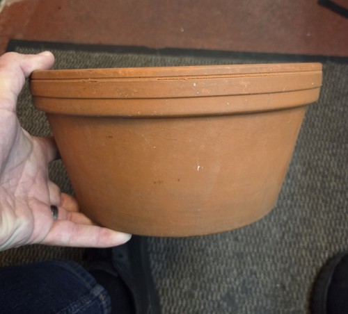 Terracotta plant pot large - terracotta,