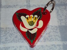 Heart Shaped Wooden Key Ring