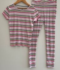 Gap pink striped pyjama  Set Age 12 short sleeves girls