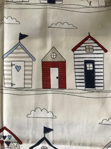 Beach hut fabric - beach, linen