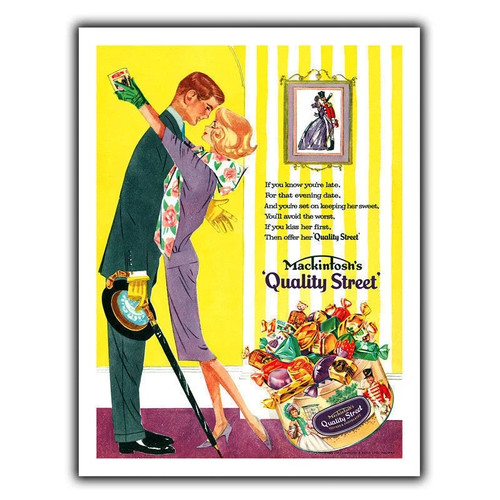 Quality street sweets sign - street,