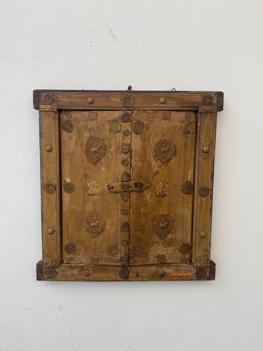 Old window wooden brass work - window,,