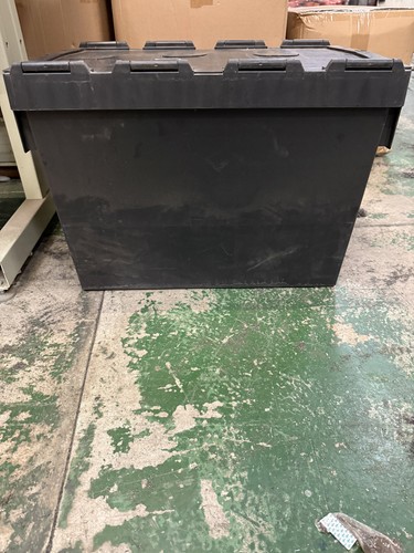 Plastic black hinged - plastic, lid