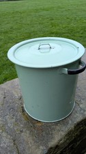 Green Enamel Storage Tin With