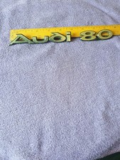 Classic AUDI 80 Badge/ Emblem Logo Chrome/Black
