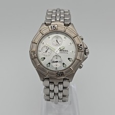 Fossil Blue Chronograph Watch Mens CH-2294 Stainless Steel  New Battery Gents