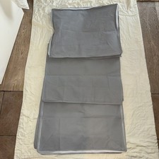 IKEA 3- Fabric Storage Cube Boxes Grey with A Zip Closure Set of 3 Excellent