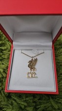 Official Liverpool FC Gold Plated Liverbird  Pendant & Chain 22"