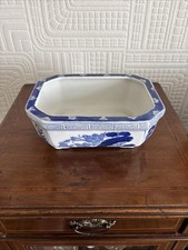 Lovely Vintage Chinese Style Blue & White Plant Pot