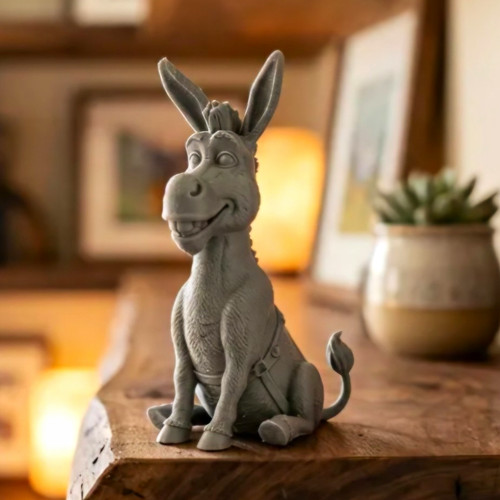 Shreks grey donkey sitting - shreks,