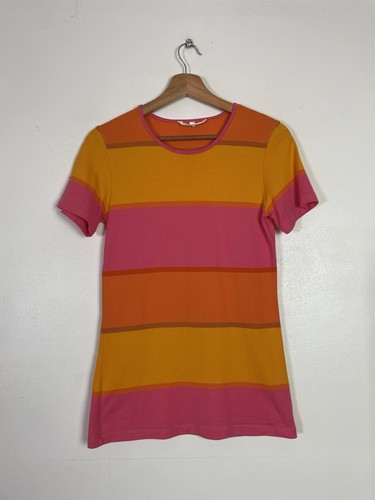 Marimekko pink orange - orange, stripe