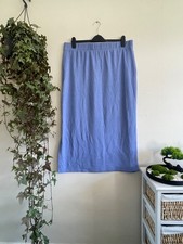 blue towelling material midi