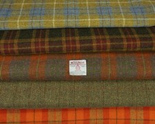 Harris Tweed Fabric  100% wool Craft Material  50cm x 25cm  - various Colours